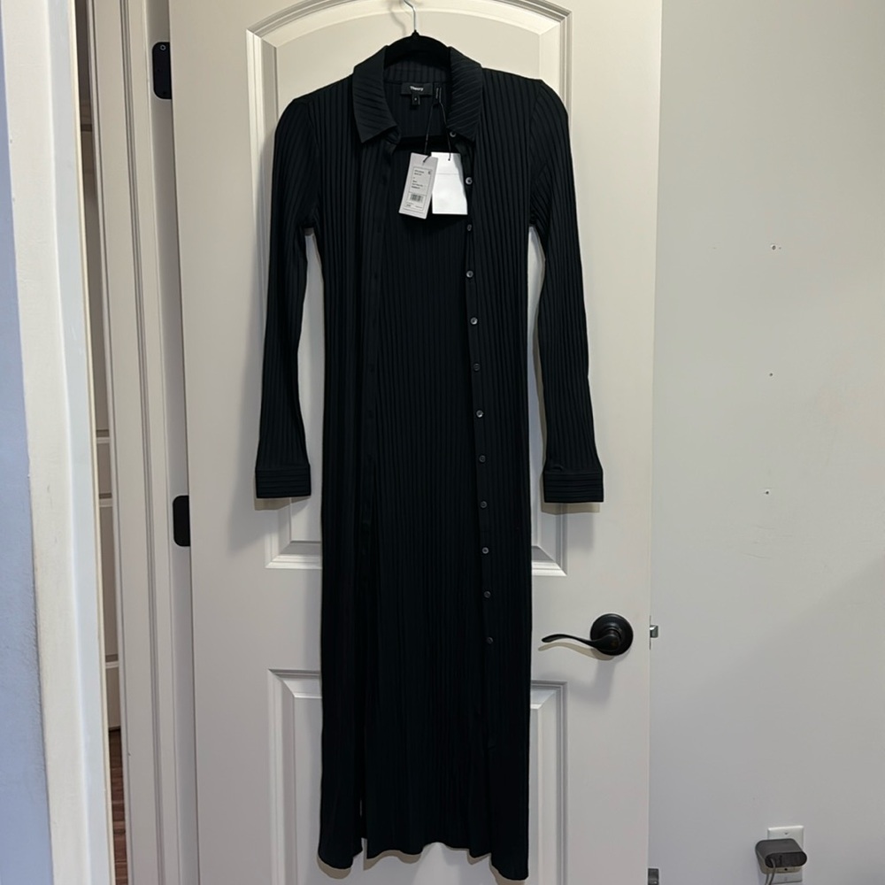 Button down Theory maxi dress size P NWT